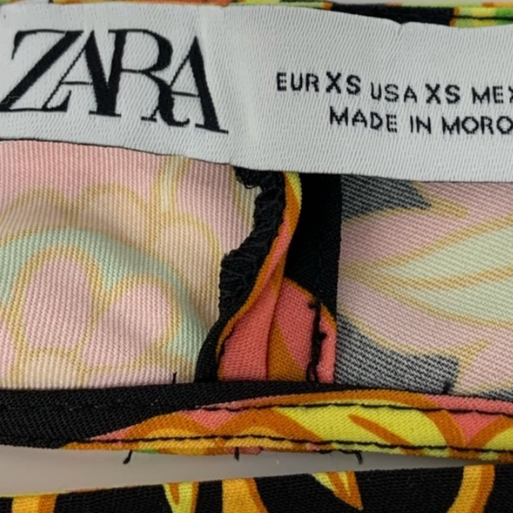 Zara Retro Paisley Printed Mini Dress - Picture 5 of 7